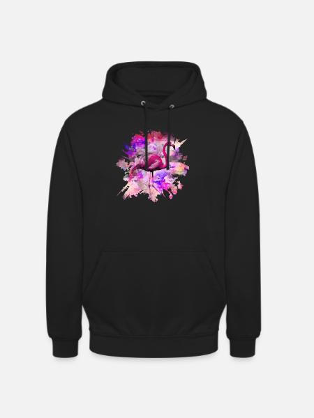 Chemise Flamingo - Sweat-shirt à capuche unisexe - noir