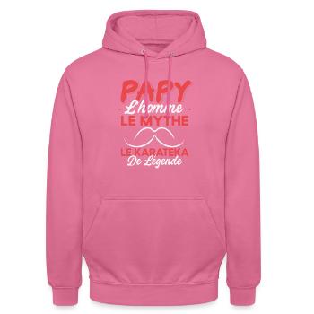 Papy Le Karateka De Légende Cadeau Karaté Humour - Sweat-shirt à capuche unisexe - rose - Devant - Alina (178cm) & Michal (187cm)