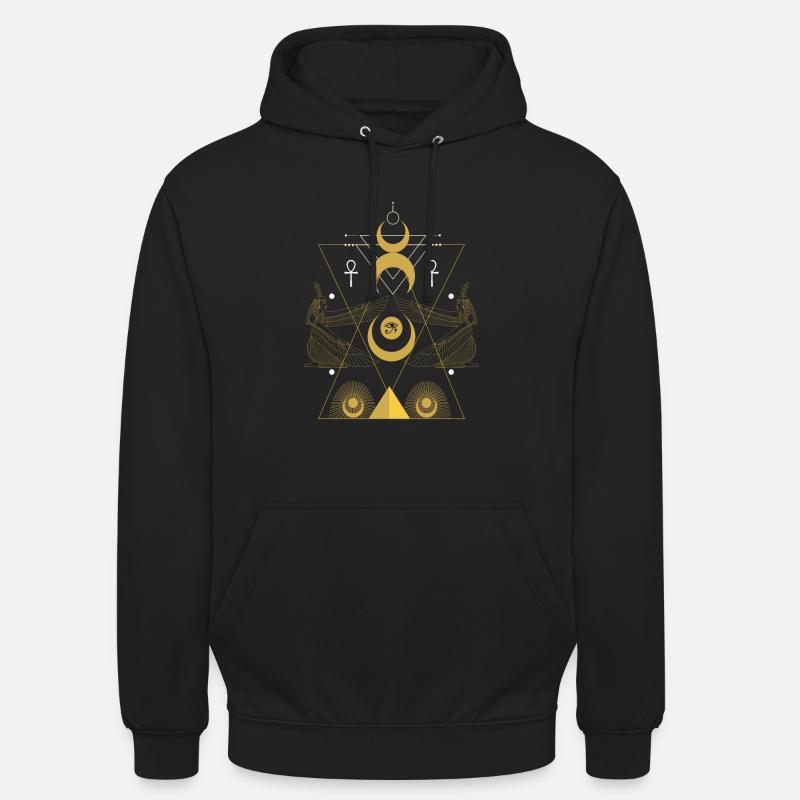 L’oeil égyptien de Ra pyramide d’Egypte - Sweat-shirt à capuche unisexe - noir