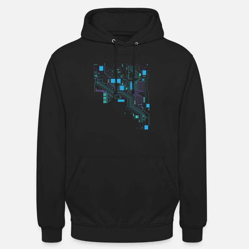 Computer Cpu Informatiker Hacker - Unisex Hoodie - Schwarz