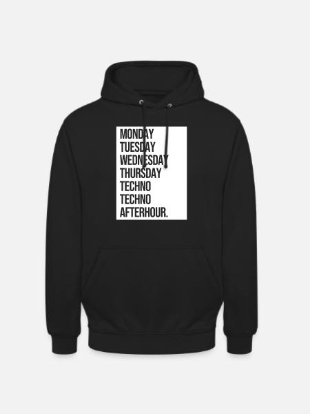 TECHNO WEEK - Unisex Hoodie - Schwarz