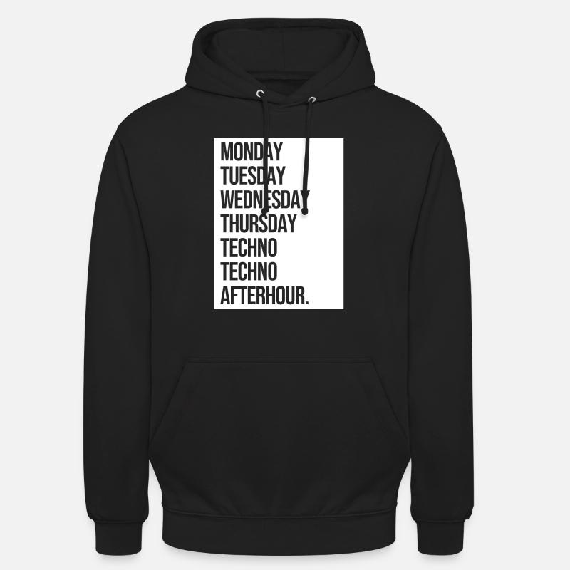 TECHNO WEEK - Unisex Hoodie - Schwarz