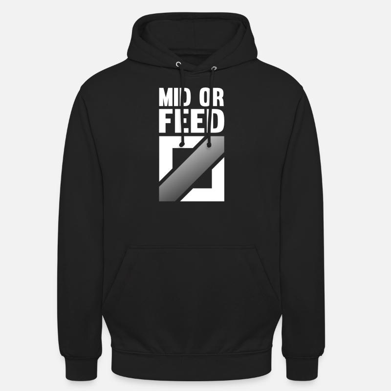 Mid or Feed - Sweat-shirt à capuche unisexe - noir