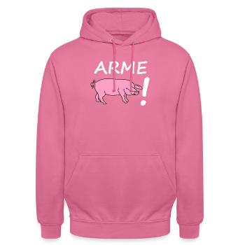 Arme sau - Unisex Hoodie - Pink - Vorne - Alina (178cm) & Michal (187cm)
