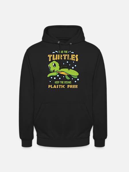 Save the turtles - Unisex Hoodie - black