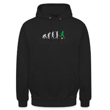 EVOLUTION FOOTBALL SOCCER EVOLUTION - Sweat-shirt à capuche unisexe - noir - Devant - Alina (178cm) & Michal (187cm)