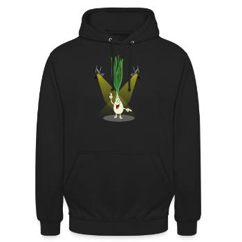 Dancing party leek - Unisex Hoodie - black - Front - Alina (178cm) & Michal (187cm)