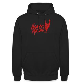 Heavy Metal - Unisex Hoodie - Schwarz - Vorne - Alina (178cm) & Michal (187cm)