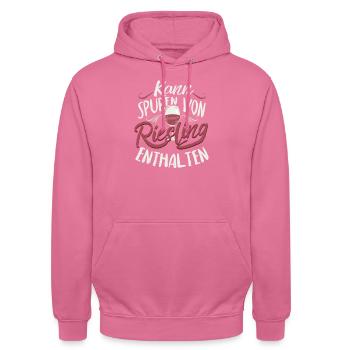 Wein Weintrinker Weinkenner Weinliebhaber - Unisex Hoodie - Pink - Vorne - Alina (178cm) & Michal (187cm)