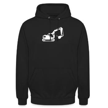 Bagger Baggern Baggerfahrer - Unisex Hoodie - Schwarz - Vorne - Alina (178cm) & Michal (187cm)
