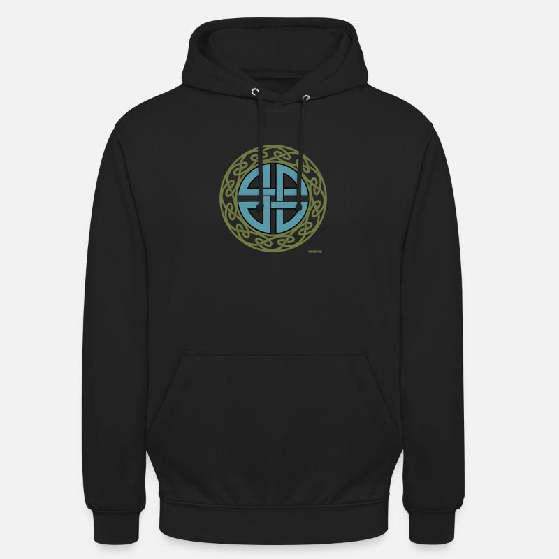 Celtic shield knot Thor protective symbol - Unisex Hoodie - black