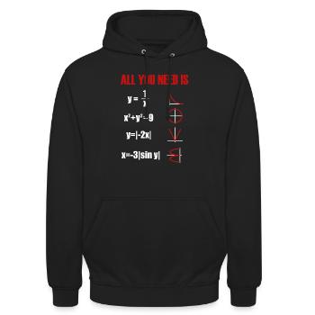Mathematik Mathematiker Lehrer - Unisex Hoodie - Schwarz - Vorne - Alina (178cm) & Michal (187cm)