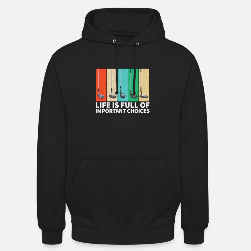 Golf Golfschläger - Unisex Hoodie - Schwarz