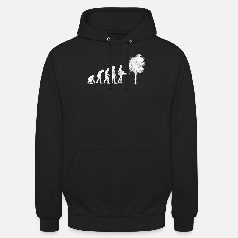 Bûcheron évolution - Sweat-shirt à capuche unisexe - noir