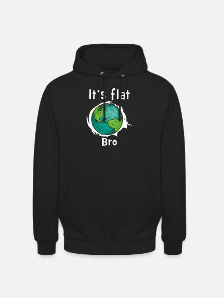 She is flat earth - Unisex Hoodie - black