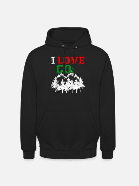 I love CO2 - Unisex Hoodie - black