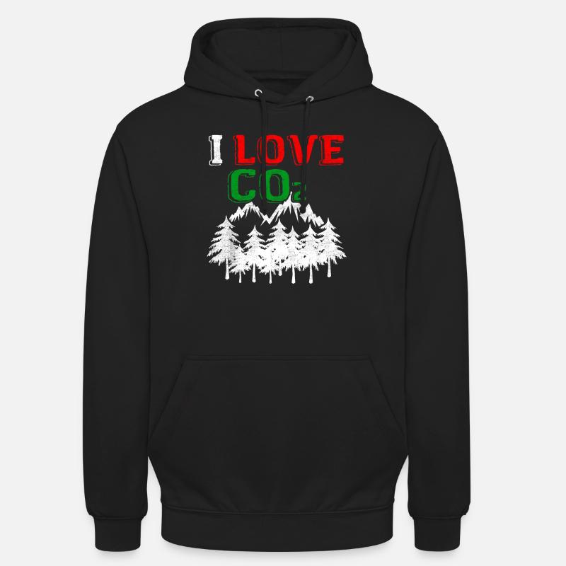 J'aime le CO2 - Sweat-shirt à capuche unisexe - noir