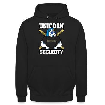 Unicorn Security - Unisex Hoodie - black - Front - Alina (178cm) & Michal (187cm)