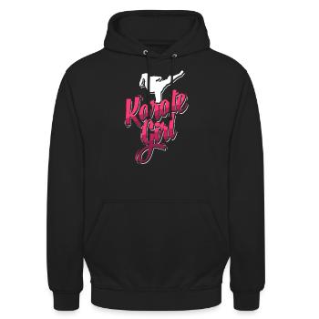 Fille de karaté - Sweat-shirt à capuche unisexe - noir - Devant - Alina (178cm) & Michal (187cm)