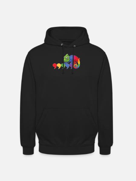 Chameleon comma - Unisex Hoodie - black