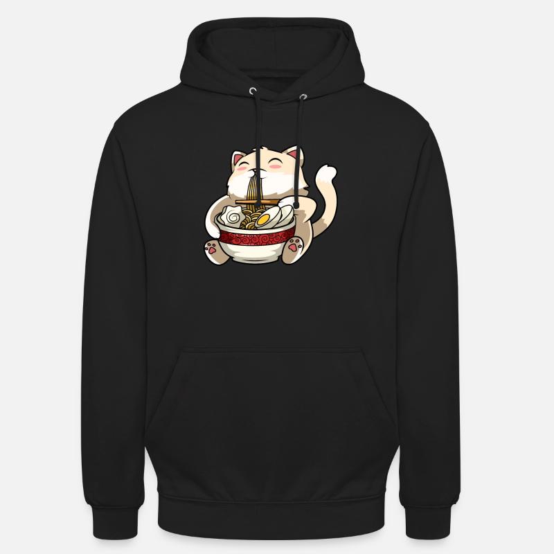 Ramen Katze - Unisex Hoodie - Schwarz