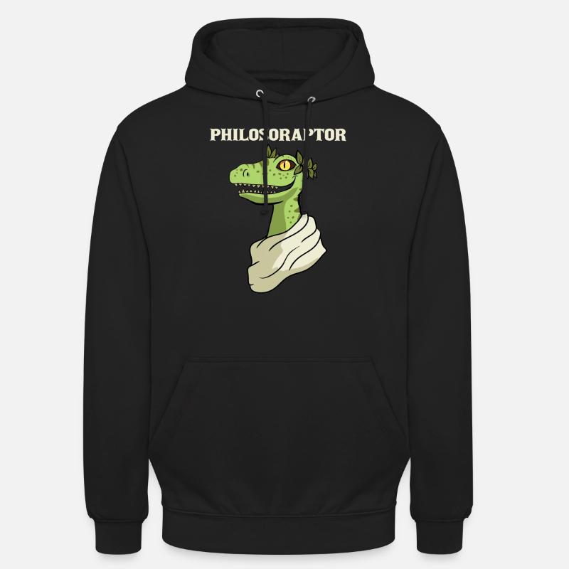 philosoraptor - Sweat-shirt à capuche unisexe - noir