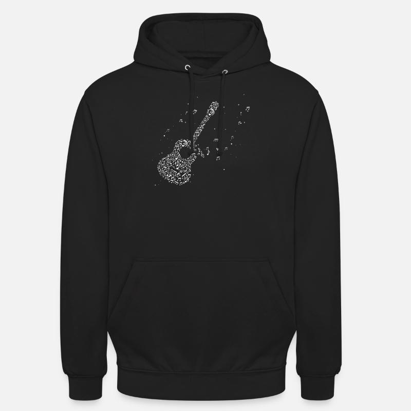 Music notes guitar - Unisex Hoodie - black