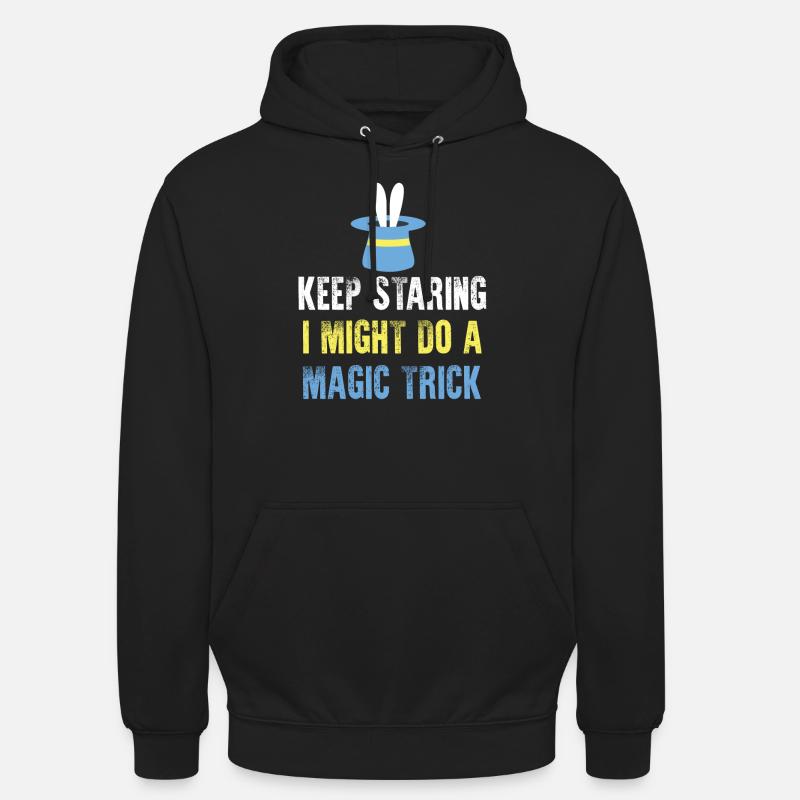 Zauberer Magier Hase - Unisex Hoodie - Schwarz