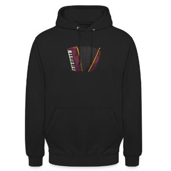 Akkordeon - Unisex Hoodie - Schwarz - Vorne - Alina (178cm) & Michal (187cm)