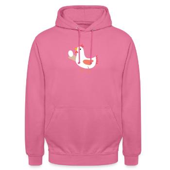 Chicken - Unisex Hoodie - pink - Front - Alina (178cm) & Michal (187cm)