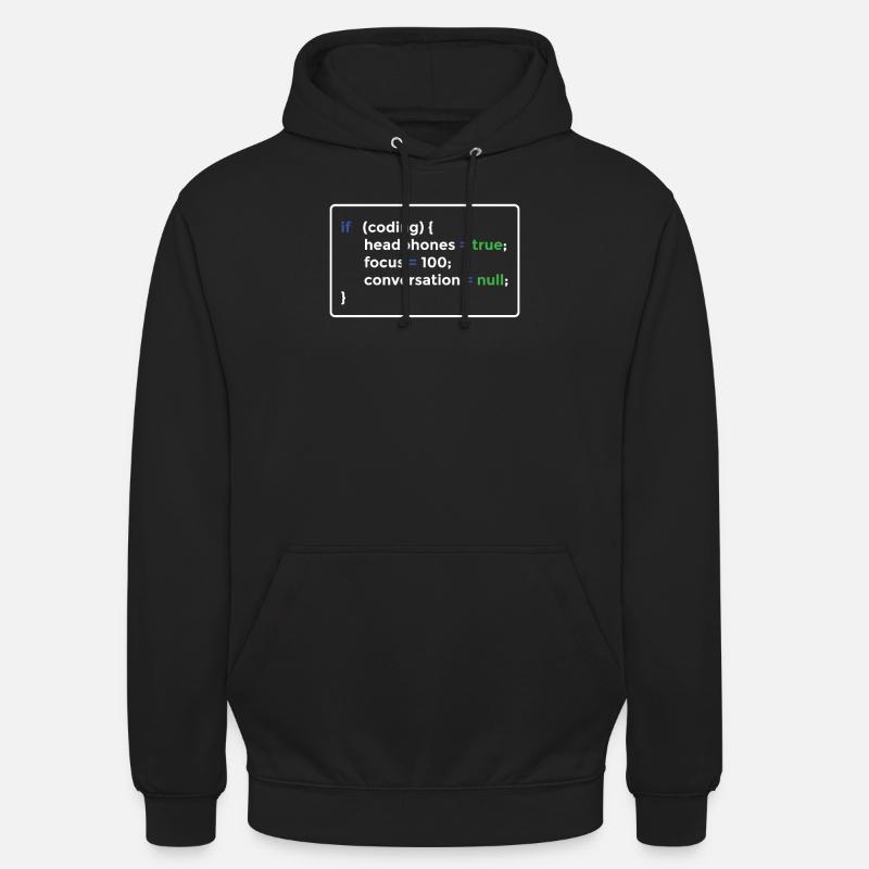 Programmation du programmeur - Sweat-shirt à capuche unisexe - noir