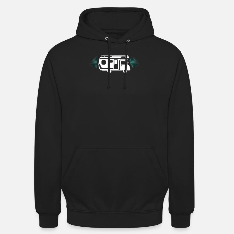 camping - Sweat-shirt à capuche unisexe - noir
