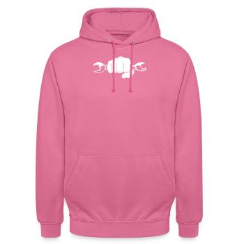 Mécanicien de machines agricoles - Sweat-shirt à capuche unisexe - rose - Devant - Alina (178cm) & Michal (187cm)