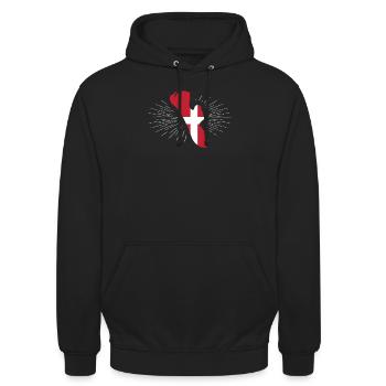 Fanö - Unisex Hoodie - Schwarz - Vorne - Alina (178cm) & Michal (187cm)