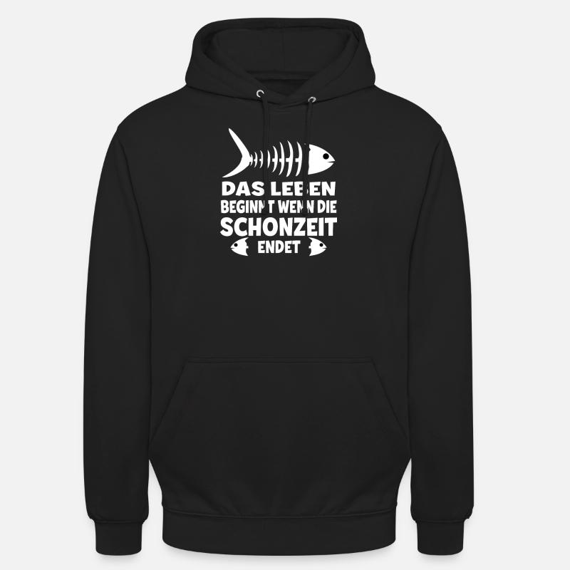 Angler Spruch - Unisex Hoodie - Schwarz