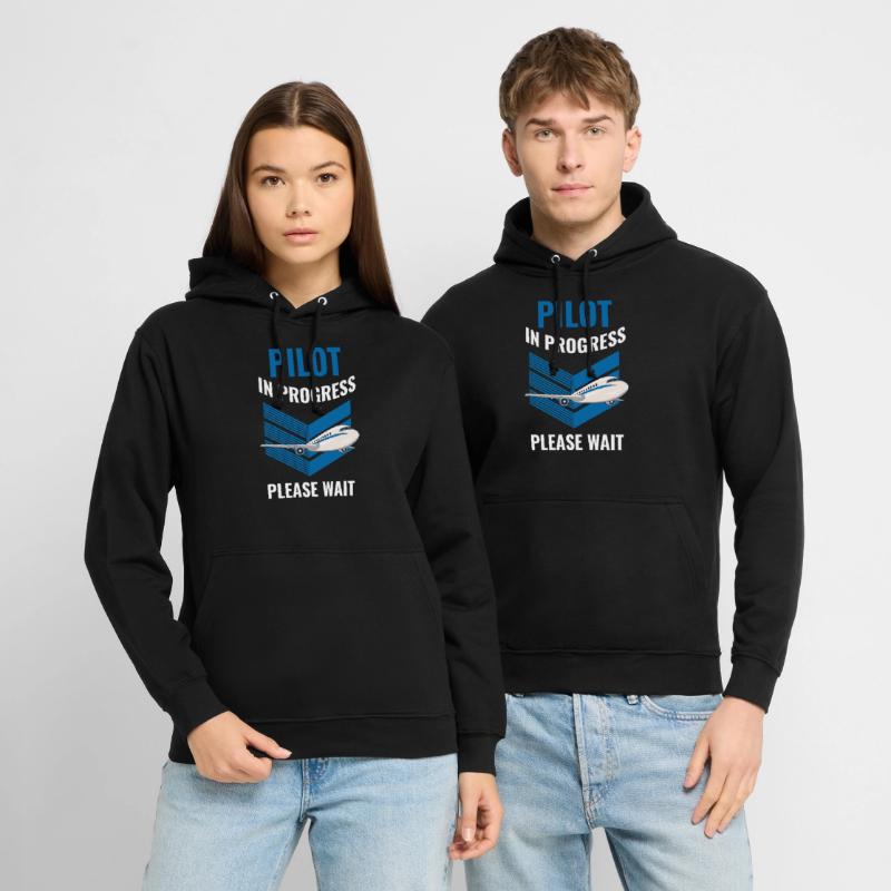 Pilot In Progress Please Wait Pilot Geschenk Unisex Hoodie