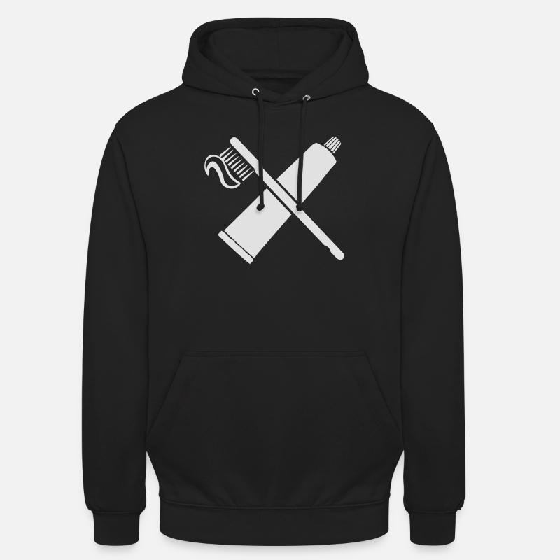 Brosse à dents - Sweat-shirt à capuche unisexe - noir