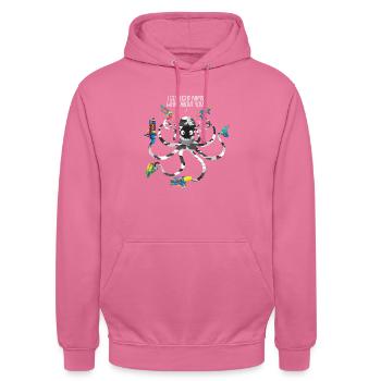 Octopus Geschenk Soldat Wasserpistole Pistole Sohn - Unisex Hoodie - Pink - Vorne - Alina (178cm) & Michal (187cm)