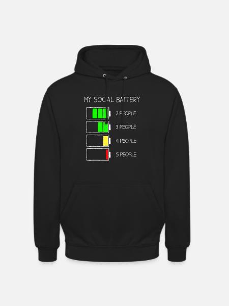 social battery - Unisex Hoodie - Schwarz