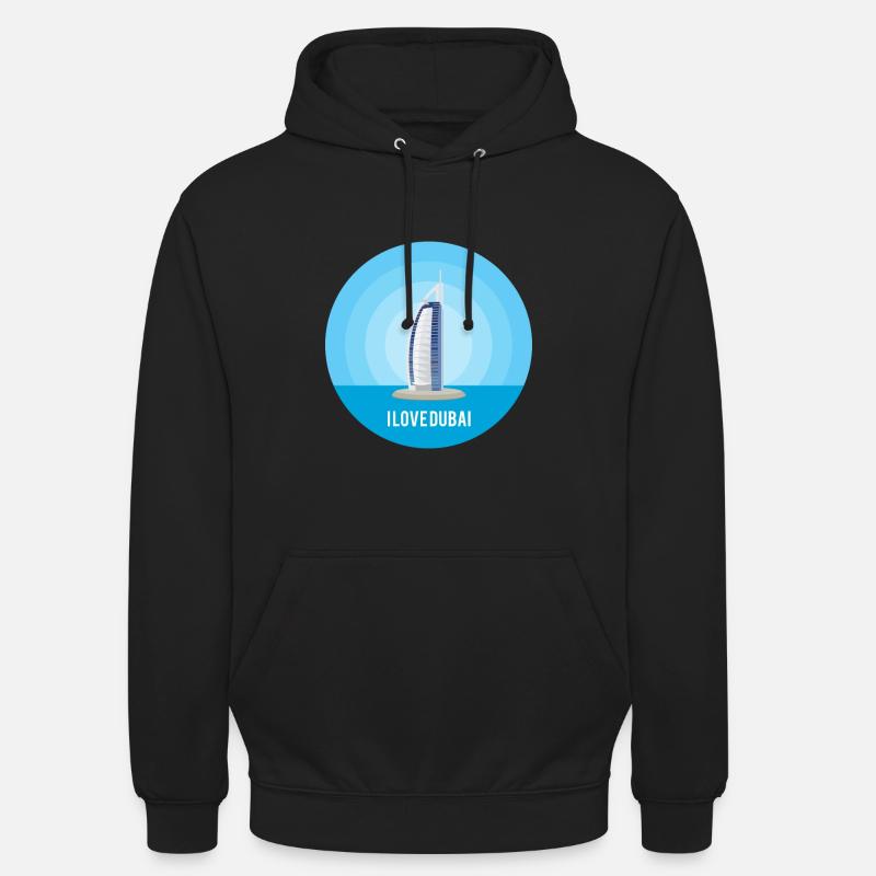 J'aime Dubaï - Sweat-shirt à capuche unisexe - noir