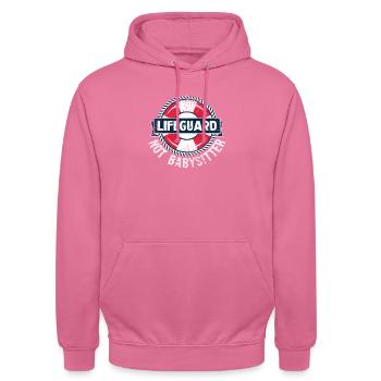 Rettungsschwimmer Bademeister Lifeguard Geschenk - Unisex Hoodie - Pink - Vorne - Alina (178cm) & Michal (187cm)