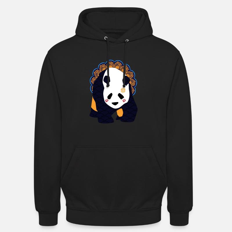 Panda nomade mondial - Sweat-shirt à capuche unisexe - noir