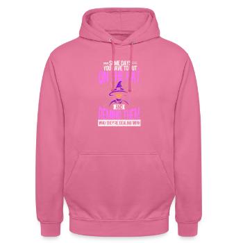 Halloween - Sweat-shirt à capuche unisexe - rose - Devant - Alina (178cm) & Michal (187cm)