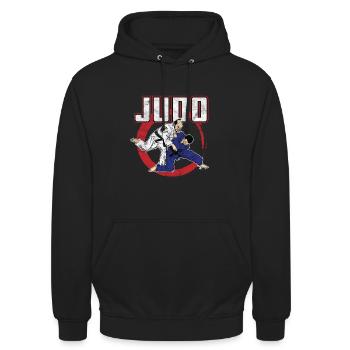 Judo - Unisex Hoodie - Schwarz - Vorne - Alina (178cm) & Michal (187cm)