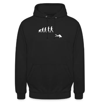 Diver - Unisex Hoodie - black - Front - Alina (178cm) & Michal (187cm)