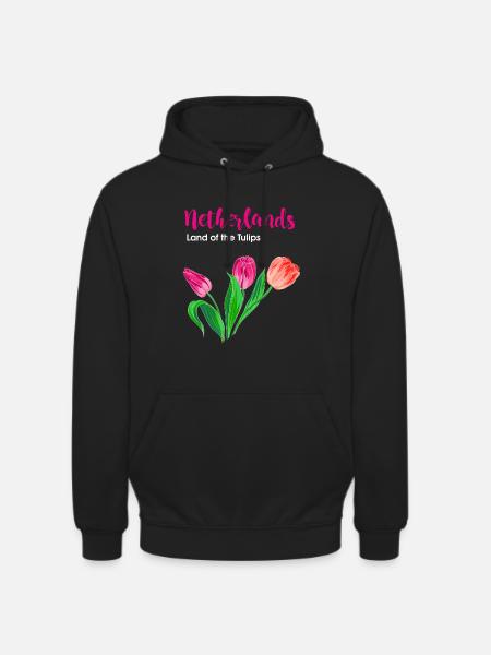 Netherlands Holland Tulips - Unisex Hoodie - black