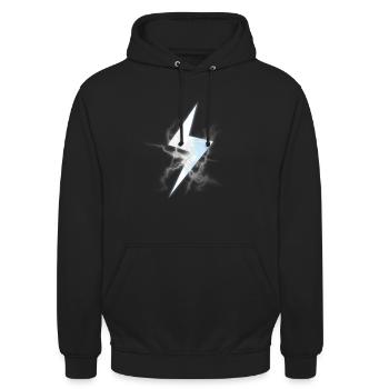 Lightning strike - Unisex Hoodie - black - Front - Alina (178cm) & Michal (187cm)