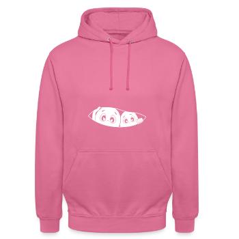 Cadeau de chemise de grossesse de jumeaux mère - Sweat-shirt à capuche unisexe - rose - Devant - Alina (178cm) & Michal (187cm)