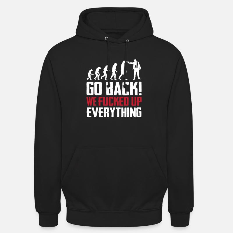 évolution - Sweat-shirt à capuche unisexe - noir