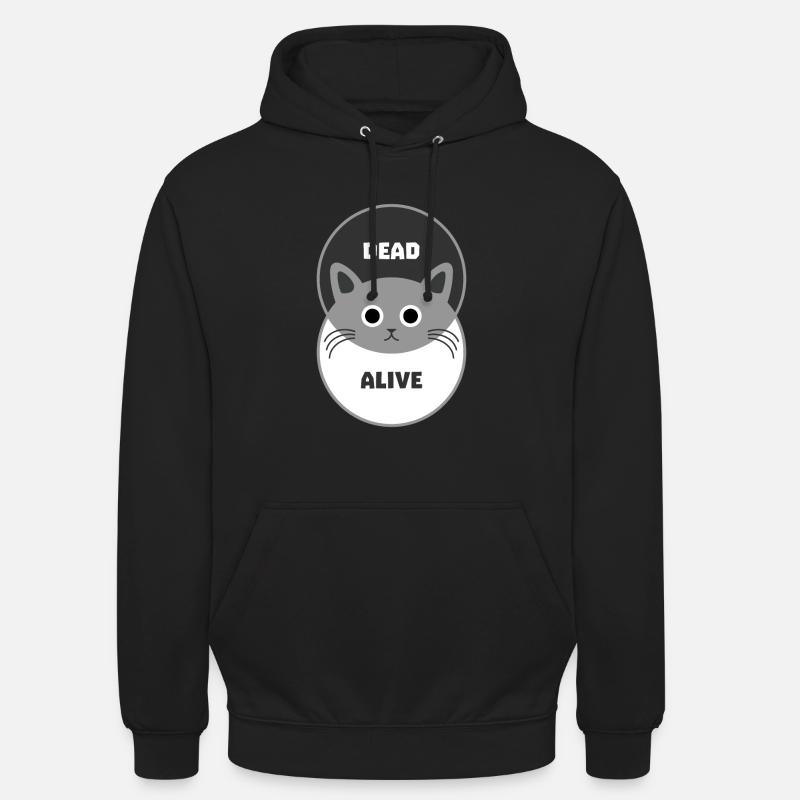 Le chat de Schrödinger - Sweat-shirt à capuche unisexe - noir